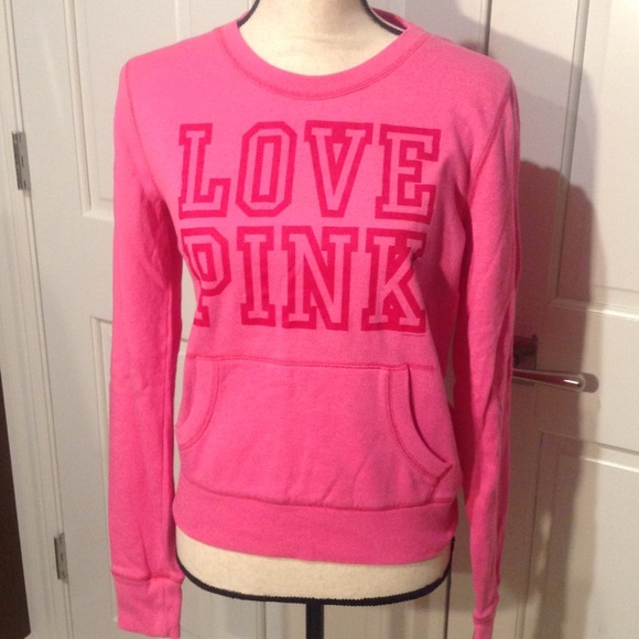 Small Love Pink Sweatshirt With Front 